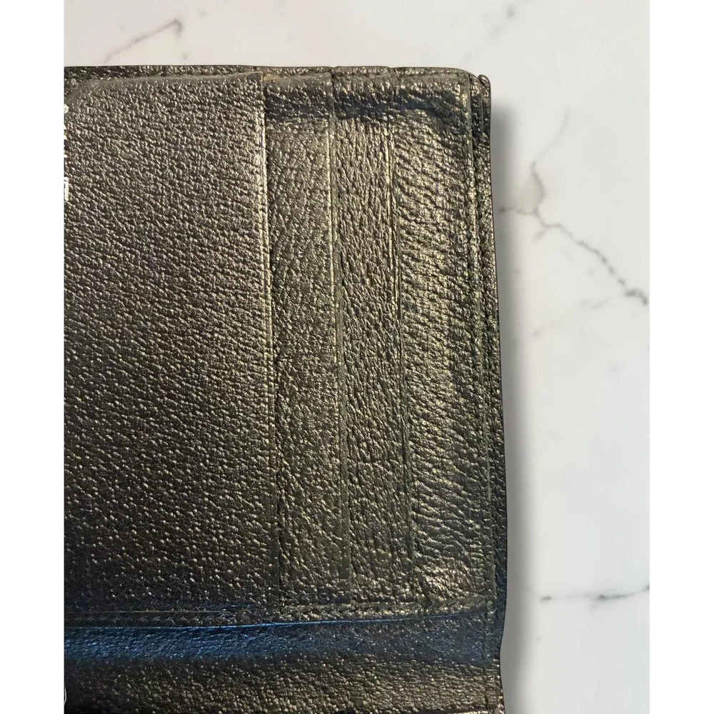 Vintage Salvatore Ferragamo Black Leather Bifold Wallet Made In Italy Luxury - Picture 10 of 13